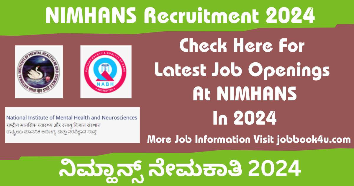 NIMHANS Recruitment 2024